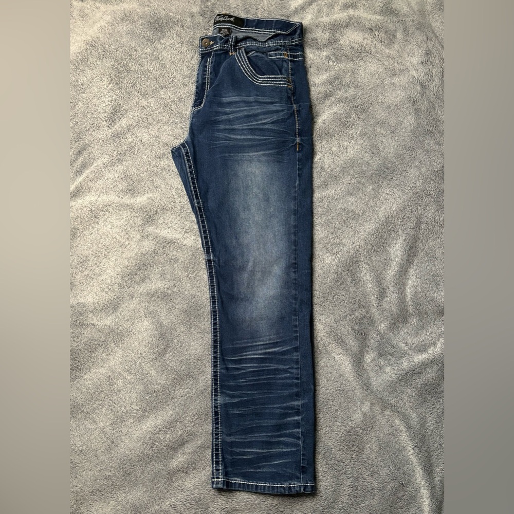 Blue Bootcut Jeans
